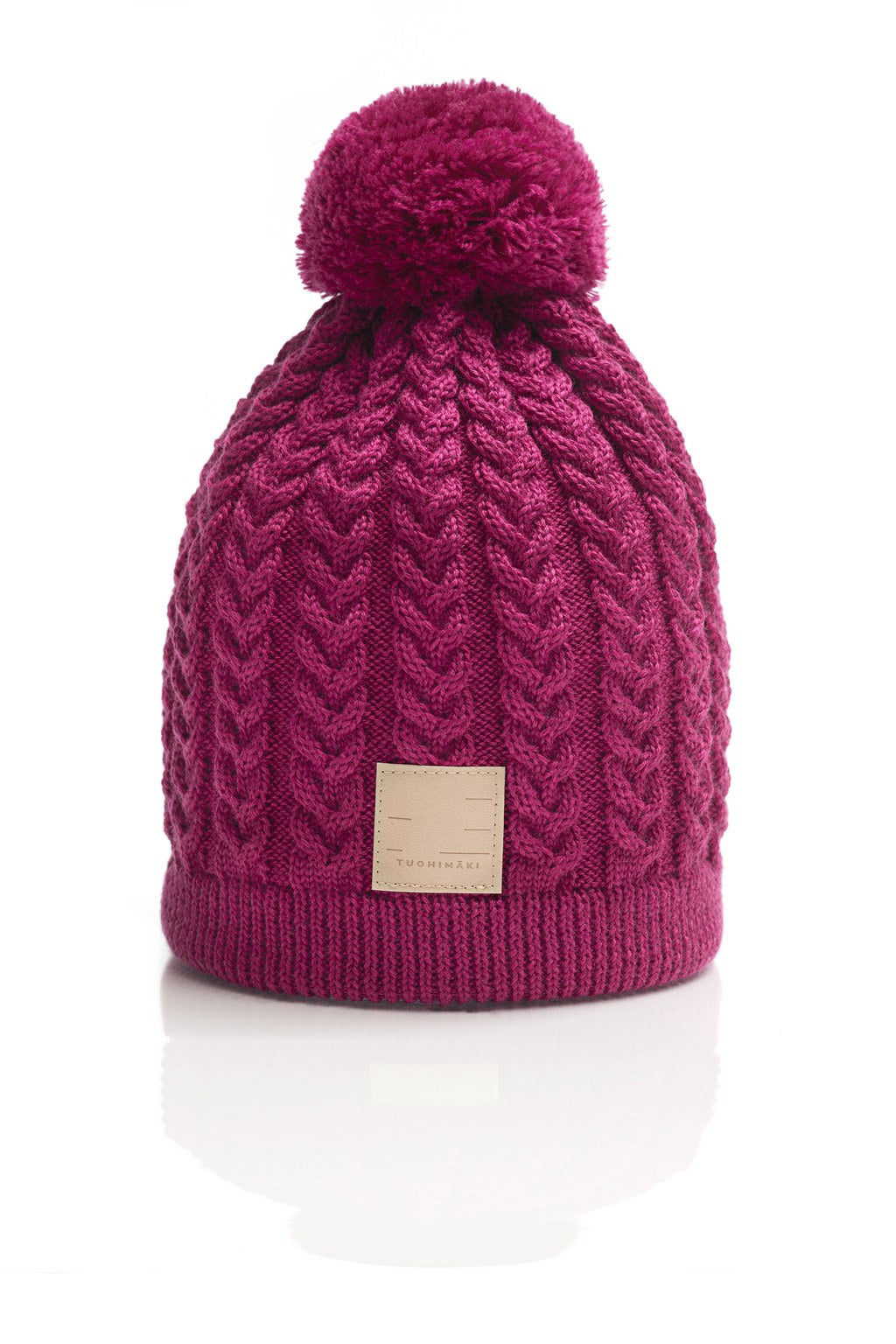 KATRI flätad stickad merinomössa med bomullsfoder