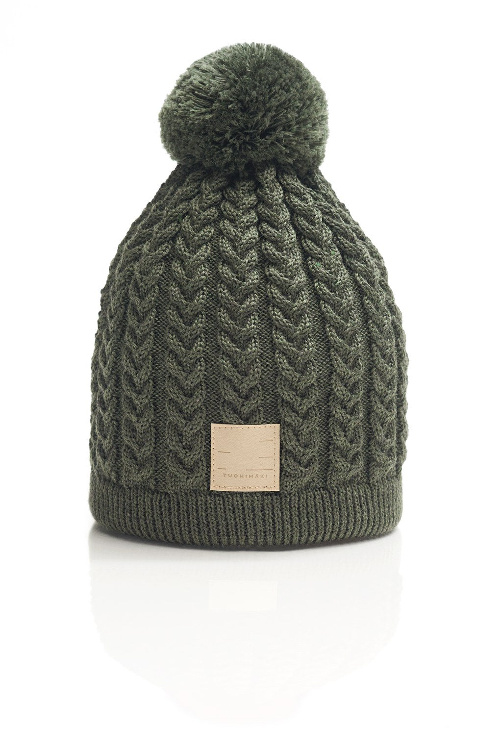 KATRI flätad stickad merinomössa med bomullsfoder